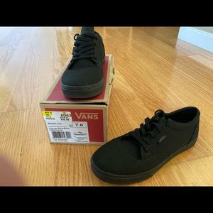 Vans black canvas shoes